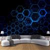 DACRWEKZ Carta Da Parati Effetto 3D Geometria tecnologica 200x140cm Fotomurali seta, Esagono emettitore di luce Decorazione Poster Arte Murale Moderna per Casa Ufficio Camera Da Letto Soggiorno
