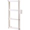 HYPIQQ Carrello portaoggetti Sottile su Ruote - Ripiani a rotelle Ultra-Stretti, armadietto in plastica per impieghi gravosi per Articoli da toeletta, Cosmetici,9cm,4 Tier