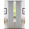 HOME ZEN HOUSEHOLD LINEN Tenda in bouclé jacquard art HEART con disegno a cuori e anelli diam. 4cm, semitrasparente, 140x280cm, rifinita nei dettagli (GRIGIO SCURO)