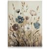 Dazzlewall Poster Botanico Retro, Fiori dai Toni Tenui Stampa su Tela per Soggiorno Bagno Camera da Letto 30×40 cm Senza Cornice