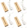 Doumneou Luce in legno, piedistallo con display a LED in legno, per acrilico, , luce notturna, arte in resina