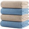 Polyte Asciugamano Bagno Microfibra Nido d'Ape Rapido 430 GSM 76,2x152,4 cm | Confezione da 4, oversize, senza pelucchi, asciugamano per il corpo