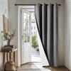 Deconovo Tenda Oscurante Termica con Occhielli - Pesante, Doppio Strato Isolante per Freddo e Caldo, Antivento, per Finestre e Porte, 200x260 cm, Grigio Chiaro Retro Bianco, 1 Pannello