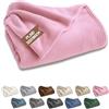 SoNiT home decor SONIT Plaid Divano Pile 120x160cm, Coperta Singolo Calda, Rosa Cipria | Morbida, leggera e avvolgente per letto a una piazza, poltrona o sofà: perfetta in autunno e inverno, lavabile in lavatrice