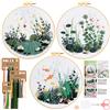 JSRQT 3 Pezzi Set da Ricamo per Principianti Pesce Rosso Kit Artigianale Embroidery Starter Artigianato Punto a Croce Mano Regalo con Istruzioni Completo Mezzo Cucire Accessori Ricamare Pratico DIY