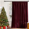 PONY DANCE Tenda Velluto Termica con Fettuccia 1 Pezzo L 300 x A 240 CM | 300g/m², Semioscuranti, per Interni, Camera da Letto, Soggiorno, Privacy, Decorazione, Natalizie, Buon Drappeggio, Rossa