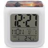 RTFGHJS Sveglia con barca a vela e tramonto, sveglia colorata, piccolo display a LED, sveglia digitale, orologio elettronico compatto per camera da letto, comodino, scrivania, mensola, taglia unica