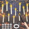 HBSFBH Candele LED sospese con Bacchetta, 12 Pezzi Candele galleggianti per Halloween, Candele Sospese con Telecomando a Bacchetta Magica, Candele senza Fiamma, Candela Led Lunghe per Natale, Halloween