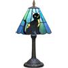 KIPHEPI Lampada Tiffany vetro colorato lampada da tavolo nero gatto piccole lampade da letto camera da letto soggiorno sala da pranzo ufficio decorazione scrivania lampade casa regalo