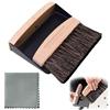 Aicharynic Set di Scopa e Paletta Aicharynic, Scopa da Tavolo con Paletta in Legno e Lana di Nylon, Nero, 14,9 x 9 cm
