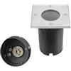 Voltix Faretto a LED Segnapasso Calpestabile da Esterno IP65, da Incasso a Terra per Viali, Sentieri e Giardino, Luce Calda 220V (Quadra)