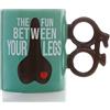 Boxer Gifts Divertente tazza regalo per ciclismo, divertente tra le gambe, regalo per uomini e ciclisti, regalo per mountain bike, blu