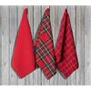 Jolie Firenze BIBIHOME - Set di 3 canovacci tartan Clan in cotone tinto filo di Jolie Firenze 50x70 cm Rosso Tartan Natale (50x70 cm.) Asciugamani Cucina Eleganti e Morbidi | Idea Regalo Feste e Casa Accogliente