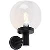 Qazqa sfera - Appliques Moderno - 1 luce - L 230 mm - Nero - Moderno - Illuminazione esterna