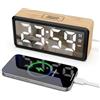 Lancoon Sveglia digitale con grande display, volume regolabile, giallo | Dimmer, snooze, doppio allarme DST, modalità 12/24 ore, modalità giorno della settimana/fine settimana