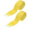 PATIKIL 2Pz Strisce Pretagliate Tessuto Pelliccia Sintetica 59 x 2 Giallo | Nastro Pelliccia Sintetica Soffice, per Artigianato Natale e Halloween, Pelliccia Artificiale, Peluche