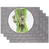 Casoro Set di 4 tovagliette in Feltro Lavabili in brizzolato. Tovaglietta Moderna e Nobile per Tutte Le Occasioni. Placemats Ogni 30x45cm di Dimensioni