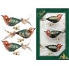 Krebs Glas Lauscha - Decorazioni natalizie/decorazioni per albero di Natale in vetro - Uccelli su clip - Colore: verde/marrone - 3 pezzi - Dimensioni: circa 11 cm
