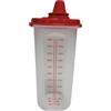 Tupperware EasyFlow - Dispenser per aceto e olio, 650 ml, rosso trasparente, beccuccio per olio, aceto e condimento, contenitore senza BPA con beccuccio antigoccia