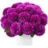 XIANNVXI 12 fiori artificiali viola come veri crisantemi, fiori artificiali, lilla, fiori finti, fiori di plastica, vasi decorativi per composizioni floreali, matrimoni, decorazioni per la casa
