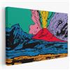 Artis Laboratory Poster Andy Warhol Riproduzione Vesuvio Napoli 50x70cm - Stampa su Tela Artistica SENZA CORNICE, Quadri Moderni Soggiorno, Arredo Casa Ufficio, Eco-Friendly, Made in Italy