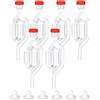 Gnovldg 6 Pezzi Gorgogliatore Fermentazione, 17 x 5cm Tubi di Fermentazione | Plastica Fermentazioni Crauti Accessori con Tappi in Gomma per Birra, Vino Rosso, Fermentazioni, Crauti