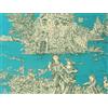 Stamperia Festa & Borelli Srl Toile De Jouy con Fondo di Diversi Colori | Made in Italy | Altezza 305 cm | 100% Cotone | Tessuto sia in Vendita al Metro che Tovaglie Confezionate (Fondo Colore Azzurro, 1 metro x 3,05 m Altezza)