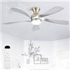 Sofucor 132 cm Ventilatore da Soffitto LED con Telecomando | Timer, 6 Velocità, 3 Regolazioni di Colore, Reversible DC, Silenzioso, per Camera da Letto, Cucina, Soggiorno