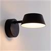 Generico Faretto LED da parete da 8W | Apparecchio regolabile for camera da letto, soggiorno, soppalco, bar, caffetteria(Black)
