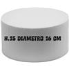 Generico Base Rotonda in Polistirolo, 16 cm Diametro x 15 cm Altezza, Bianco, per Cake Design e Torte Decorate