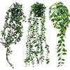 ZOVRIXIA 3 Pezzi Pianta Finta Cadente, Piante Finte da Interno con Vaso, Fake Plants | Esenti da Manutenzione Piante Artificiali Pendenti per Soggiorno, Camera, Matrimonio, Giardino, Casa, Balconi, Parete Deco