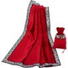 BLESSUME Wicca - Tovaglia quadrata per tarocchi per lettura con custodia per carte di credito, 62 x 62 cm (rosso 1)