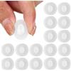 BESPORTBLE Tappi per Fori Cannuccia 20 Pezzi in Silicone Bianco | Diametro Interno 10mm, per Coperchi in Legno e Barattoli, Facile Pulizia e Tenuta Migliorata