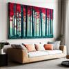 Generic Pittura su tela di paesaggio naturale di foresta con alberi alti, poster da parete per soggiorno, camera da letto, ufficio, decorazione per la casa, 160 x 80 cm, senza cornice
