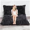 SXBCyan Fodera Poltrona A Sacco Gigante in Peluche for Adulti (Senza Imbottitura), 140x180cm Pouf Rettangolare Spessa Morbida, Copridivano, Relax, Salotto, Futon, Puff(140x180cm-dark Grey)
