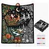 VEELU Coperta da Colorare con Pennarelli per Tessuti 150x120 cm Coperta Natalizia | Coperta Colorabile in Morbido Velluto Corallo, Disegni di Natale per Adulti e Bambini, Regalo Originale per Famiglia e Amici