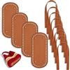 YinnFeen Set da 4 Pezzi Fondi per Borse all'Uncinetto e 4 Paia di Manici, Base per Borsa all'Uncinetto Marrone in PU, Fondo Borsa Ovale con 52 Fori e Accessori per Borse Uncinetto