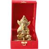 PURESTORY Idolo di Ganesh per la casa con scatola regalo in velluto rosso | Idolo Ganesha per la decorazione della casa | Idolo di Ganesh per scrivania da ufficio | Decorazione per la casa, sala Pooja