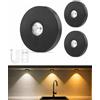 WUYOR Lampade LED Ricaricabili con Telecomando, Lampada da Cucina Sotto Armadio con Batteria 1500mAh, Timer, Illuminazione Senza Fili da Incollare per Armadio, colore nero