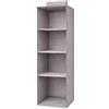 Vebetter Organizer da Appendere, Portatutto con 4 Scomparti, Organizzatore Armadio, Lavabile Pieghevole Salvaspazio Portaoggetti, Organizer Armadio, Portaoggetti da Appendere, Grigio.