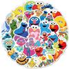 NEULEBEN Sesame Street Stickers - 50 adesivi animati per bambini, in vinile, impermeabili, simpatici graffiti per auto, laptop, skateboard, chitarra, bambini e adolescenti