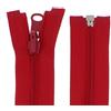 Erlif Cerniera reversibile, divisibile, per giacche, in plastica, a spirale, 5 mm (rosso, 60 cm)