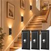 ICARE Lampada da Parete LED con Sensore di Movimento, 3 Pezzi, Ricaricabile | Magnetica, senza fili, batteria 1200mAh, 3 temperature colore, dimmerabile, luce sopra e sotto per corridoio e camera