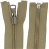 Erlif Cerniere reversibili divisibili per giacche in plastica a spirale 5 mm (beige, 70 cm)