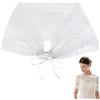 GORGECRAFT Sciarpa Da Sposa In Tulle di Perle Mantelline Bianche Trasparenti Coprispalle Corti Staccabili Scialle Abito Da Sposa Da Sera con Perline Scialle Donna Abito Da Sposa Damigella D'Onore Copr