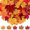 KASESSS 200 Pezzi Foglie Finte Autunnali, Decorazioni Autunnali Acero Toni | Deco Caldi 5 Colori Foglies D'Acero Autunnali per Decorazione Della Tavola Matrimoni Feste Artistiche Fai da Te Halloween
