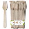 BIOZOYG DSE06309 Forchetta in Legno, 100 Pezzi, Lunghezza 16 cm, Produzione di Legno certificata, decomponibile