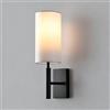 SMCCYYSD Lampada da Parete Semplice in Tessuto, Design cilindrico, Applique Nera con Staffa in Metallo, Illuminazione Interna a Cablaggio Fisso per Camera da Letto, Soggiorno, Bagno e Bagno