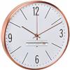 TFA Dostmann 60.3534.51 - Orologio da parete radiocontrollato in rame, 300 mm, silenzioso (rame con batteria)