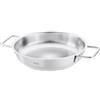 Fissler Pure Collection - Padella da portata in acciaio inox (diametro 24 cm) non rivestita, scala graduata interna, bordo alto, compatibile Induzione